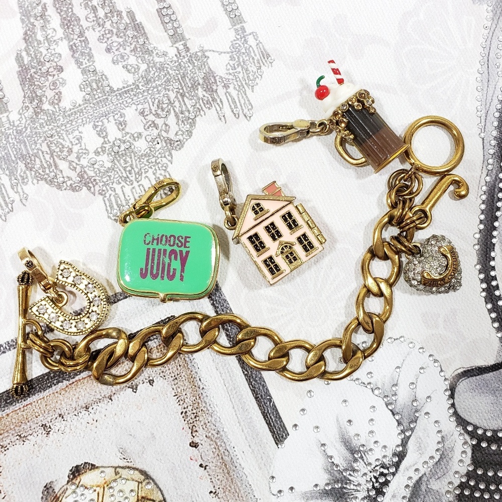 ⬇️$299 Juicy Couture Heart Bracelet with Charms